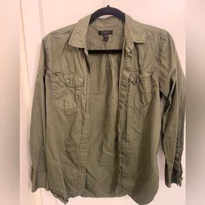 J Crew Green Button Up - XS